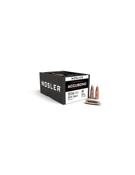Nosler AccuBond Cal. 30 165gr 50st | Holmgrens Jakt och Fritid |