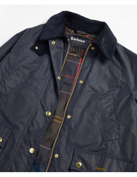 Barbour Long Beadnell Wax Jacket Navy
