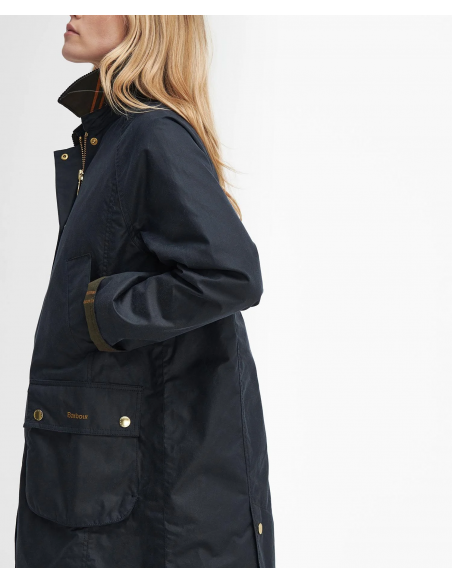 Barbour Long Beadnell Wax Jacket Navy