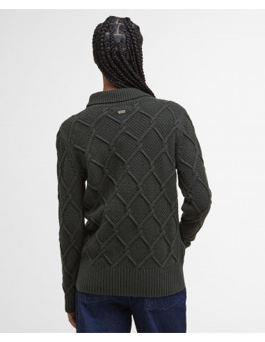 Barbour Burne Roll Neck Jumper Olive