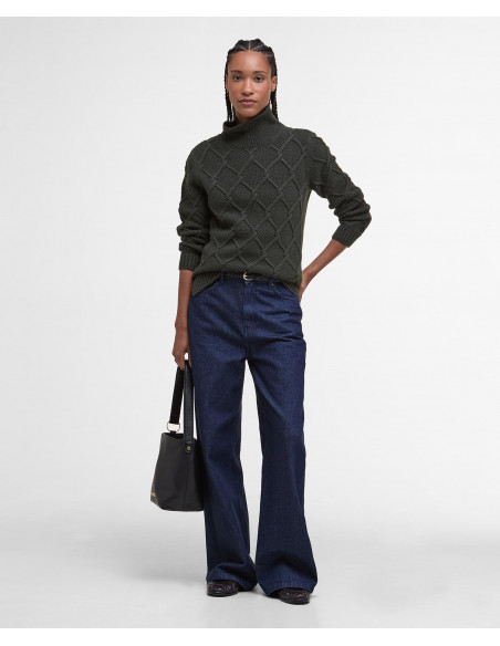 Barbour Burne Roll Neck Jumper Olive