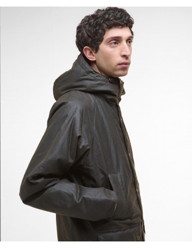 Barbour Bedale Waxed Parka Olive