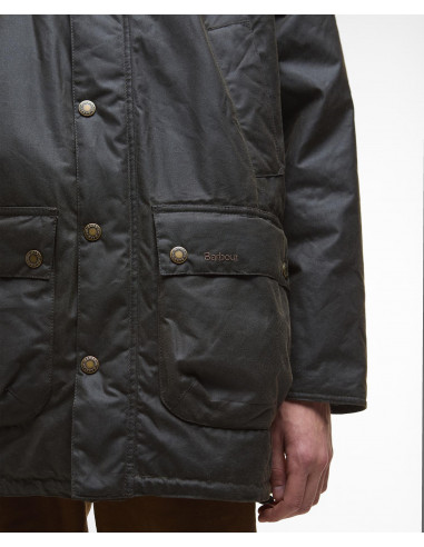 Barbour Bedale Waxed Parka Olive