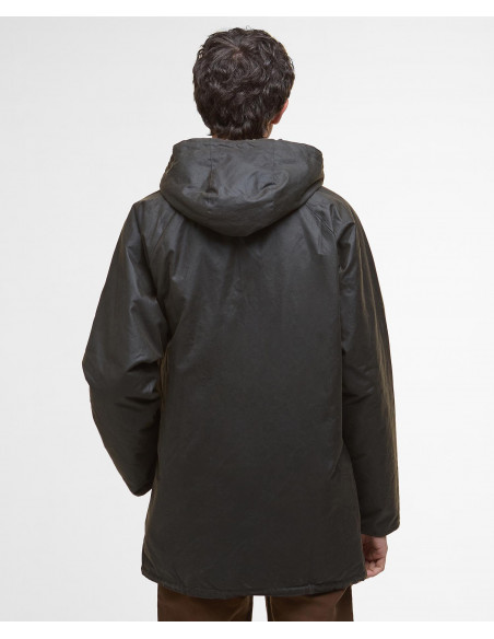 Barbour Bedale Waxed Parka Olive
