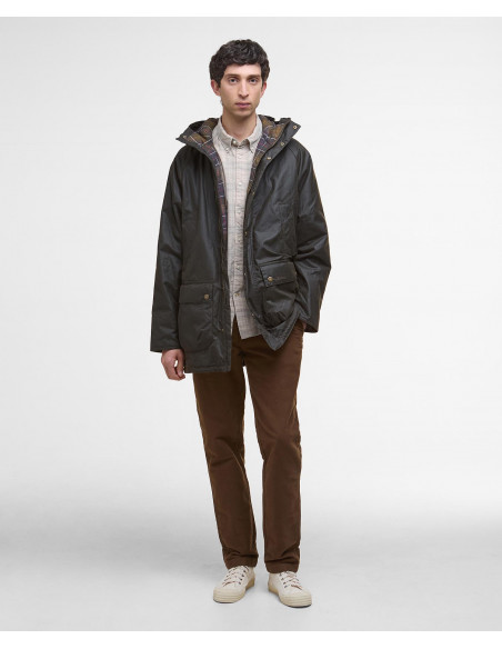 Barbour Bedale Waxed Parka Olive