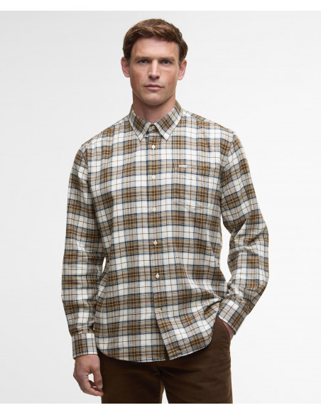 Barbour Telfield Shirt Stone Regular Fit | Holmgrens Jakt och Fritid