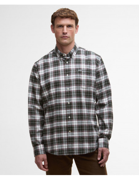 Barbour Telfield Shirt Regular Fit Olive | Holmgrens Jakt och Fritid
