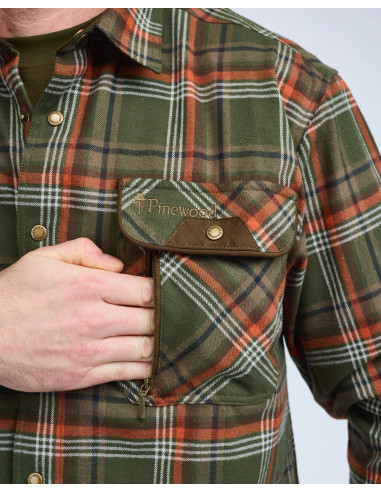 Pinewood Prestwick Shirt Green/Burned...