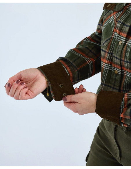 Pinewood Prestwick Shirt Green/Burned Orange