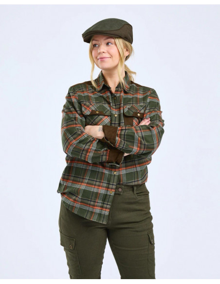 Pinewood Prestwick Shirt Green/Burned Orange | Holmgrens Jakt och Fritid