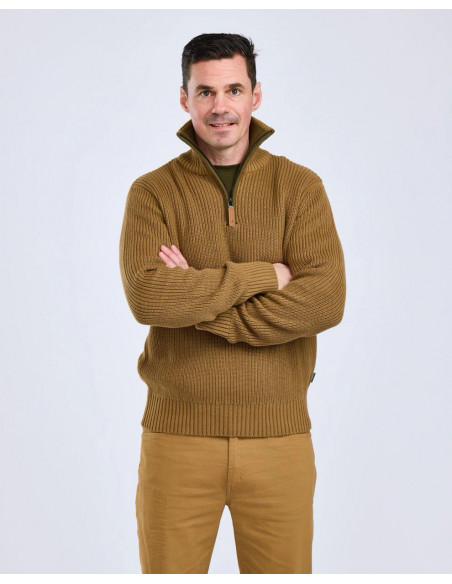 Pinewood Philip Knitted Sweater Sandstone