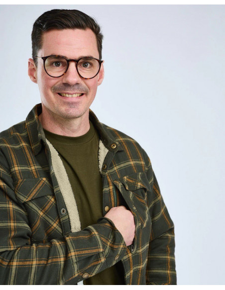 Pinewood Pile Overshirt Green/Bronze