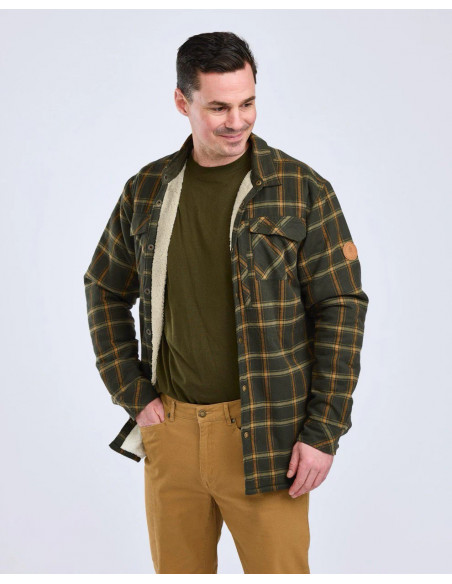 Pinewood Pile Overshirt Green/Bronze | Holmgrens Jakt och Fritid