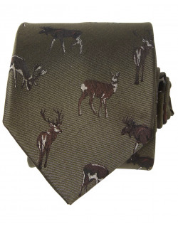 Chevalier Dixter Silk Tie Deer Green