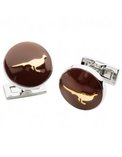 Laksen Cufflinks Pheasant Burgundy | Holmgrens Jakt och Fritid