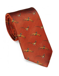 Laksen Tie Pheasant Blood Orange