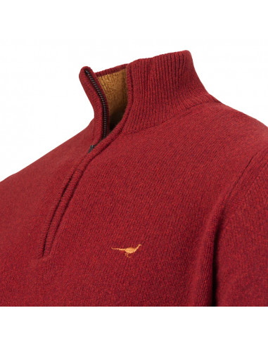 Brompton Zip Neck Lambswool Sweater –...