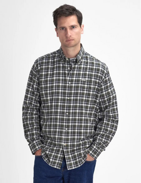 Barbour Turville Regular Shirt Olive | Holmgrens Jakt och Fritid