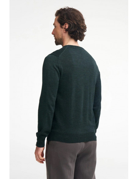 Ivanhoe Merino V-neck Rifle Green