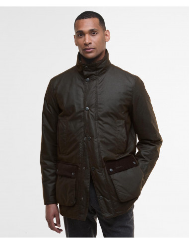 Barbour Modern Border Wax Jacket Brown | Holmgrens Jakt och Fritid