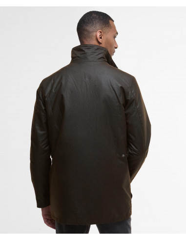 Barbour Modern Border Wax Jacket Brown