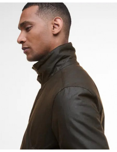 Barbour Modern Border Wax Jacket Brown