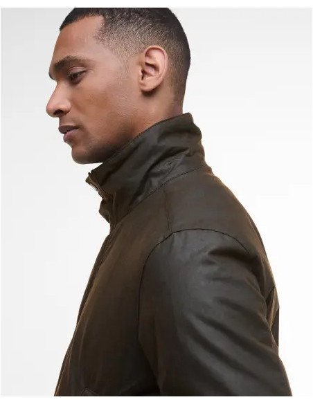 Barbour Modern Border Wax Jacket Brown
