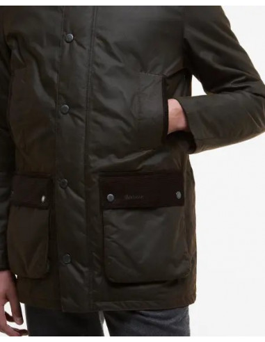 Barbour Modern Border Wax Jacket Brown
